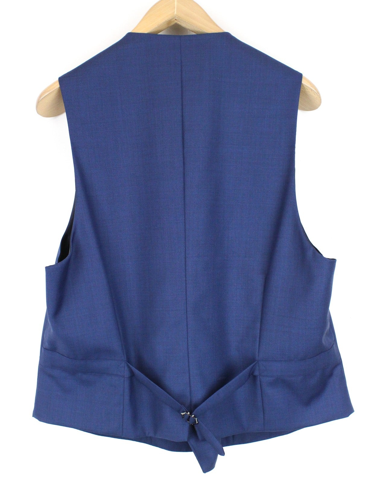 SUITSUPPLY La Spalla Men's Suit UK44S 3 Piece Mid-Blue Wool Twill Classic Fit