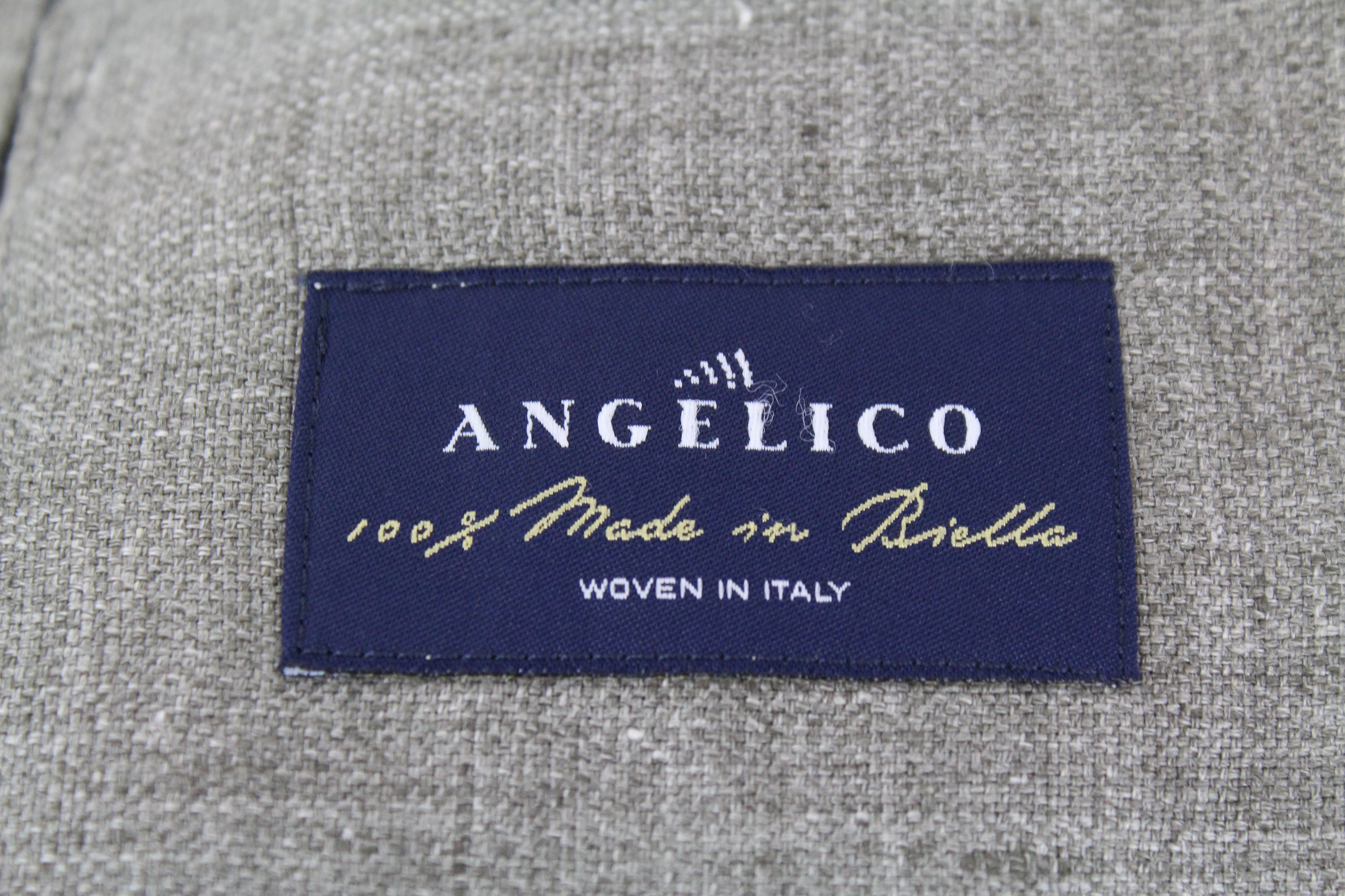 SUITSUPPLY vyriška striukė su „Sahara Pocket“ UK38R pilka gryno lino palaidinė be pamušalo 