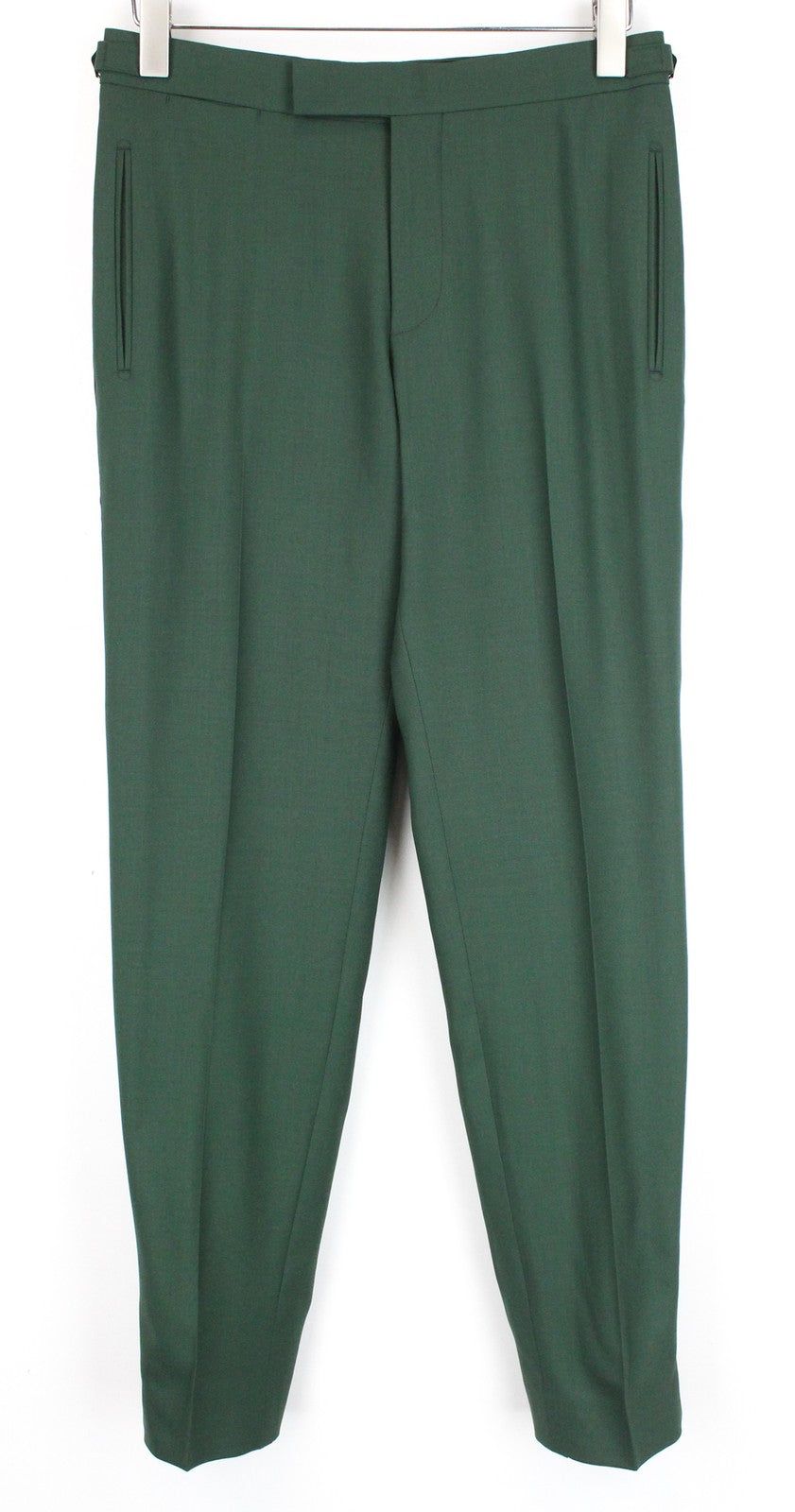 SUITSUPPLY La Spalla Men's Suit UK36R Twill Green Wool Shawl Lapel 2 Piece Set