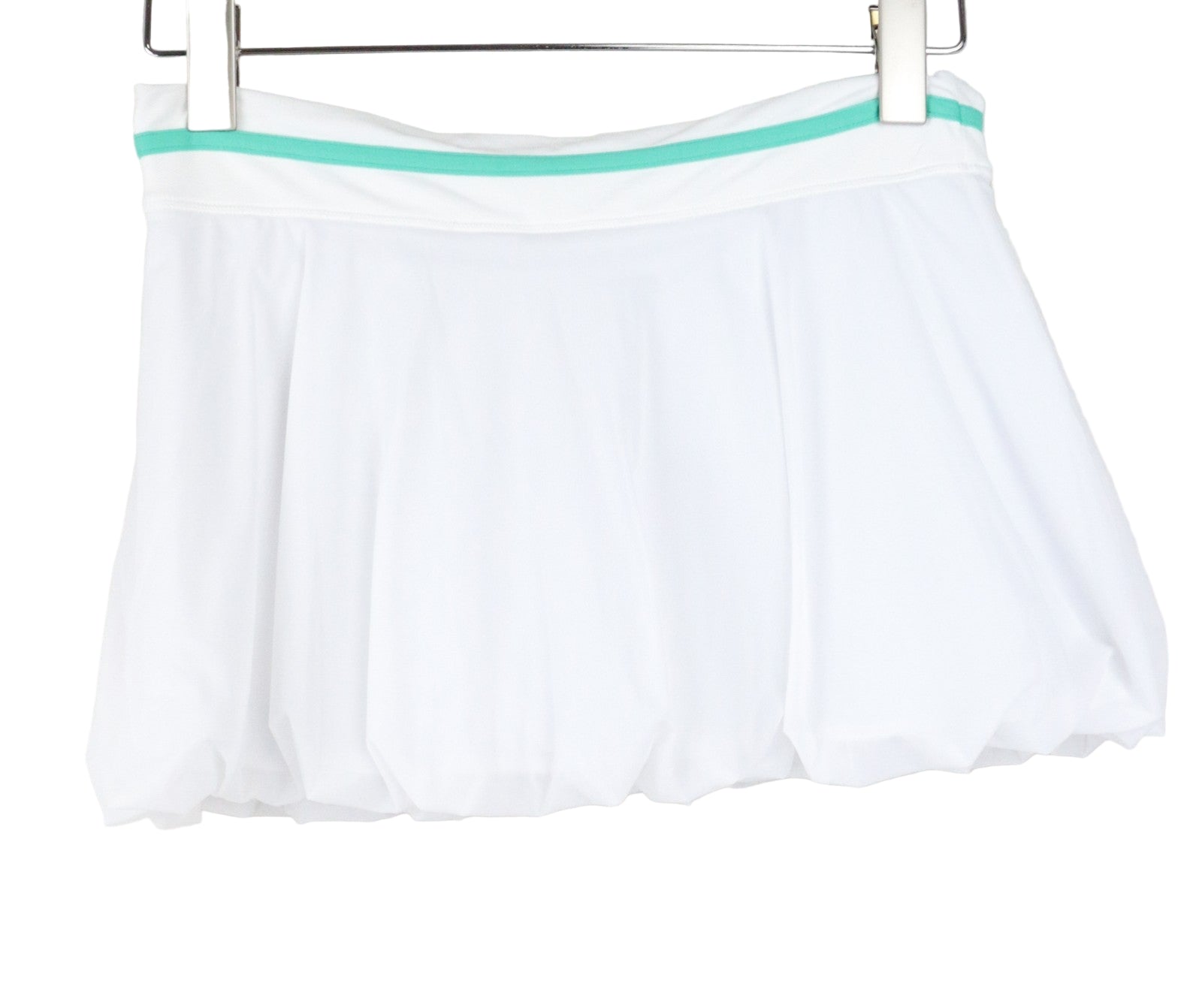 SWEATY BETTY moteriškas „Match Play“ sijonas XS, baltas, burbulinis, tamprus teniso sijonas 