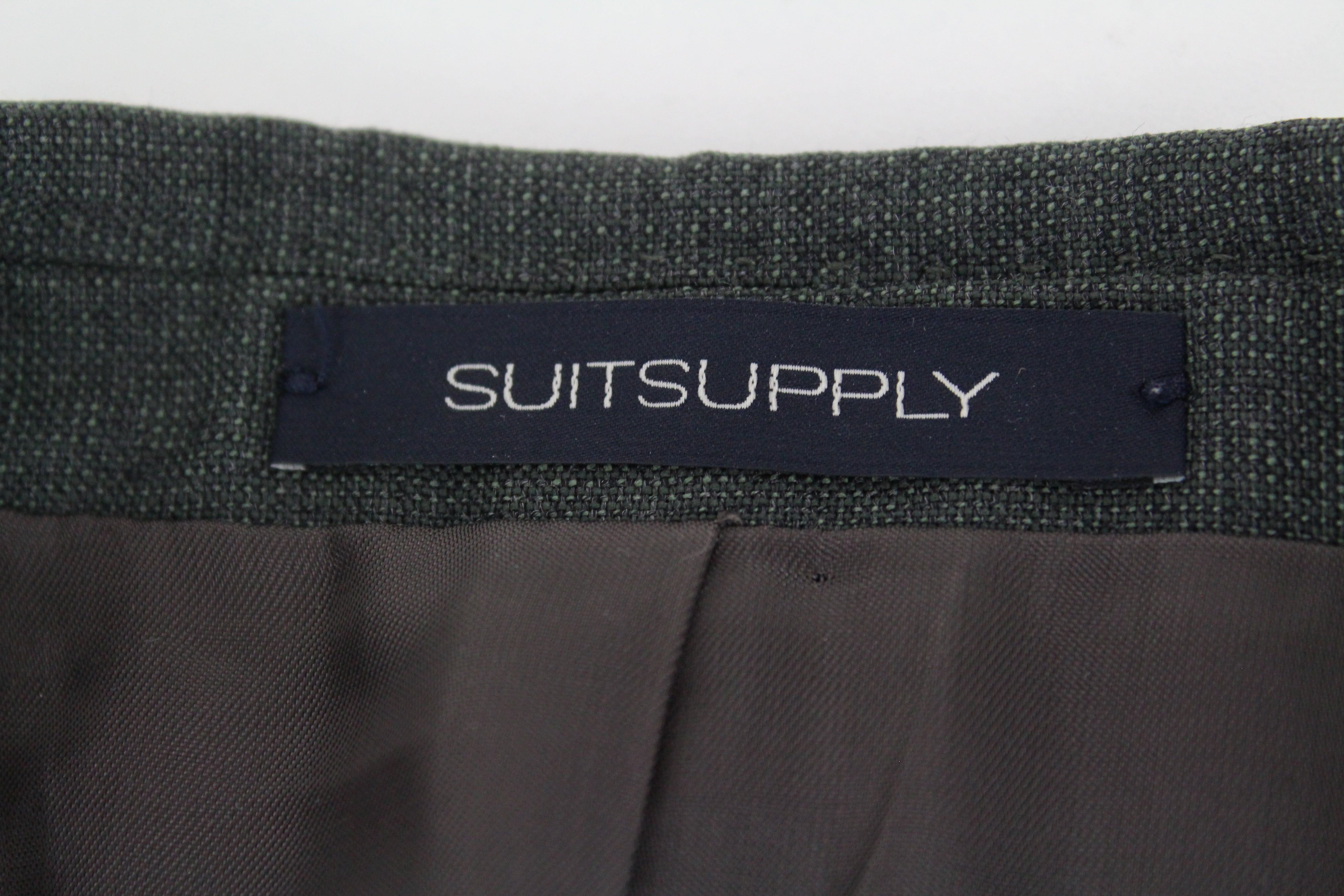 SUITSUPPLY La Spalla Men's Suit UK34R Green Half-Lined Wool Slim 2 Piece Set