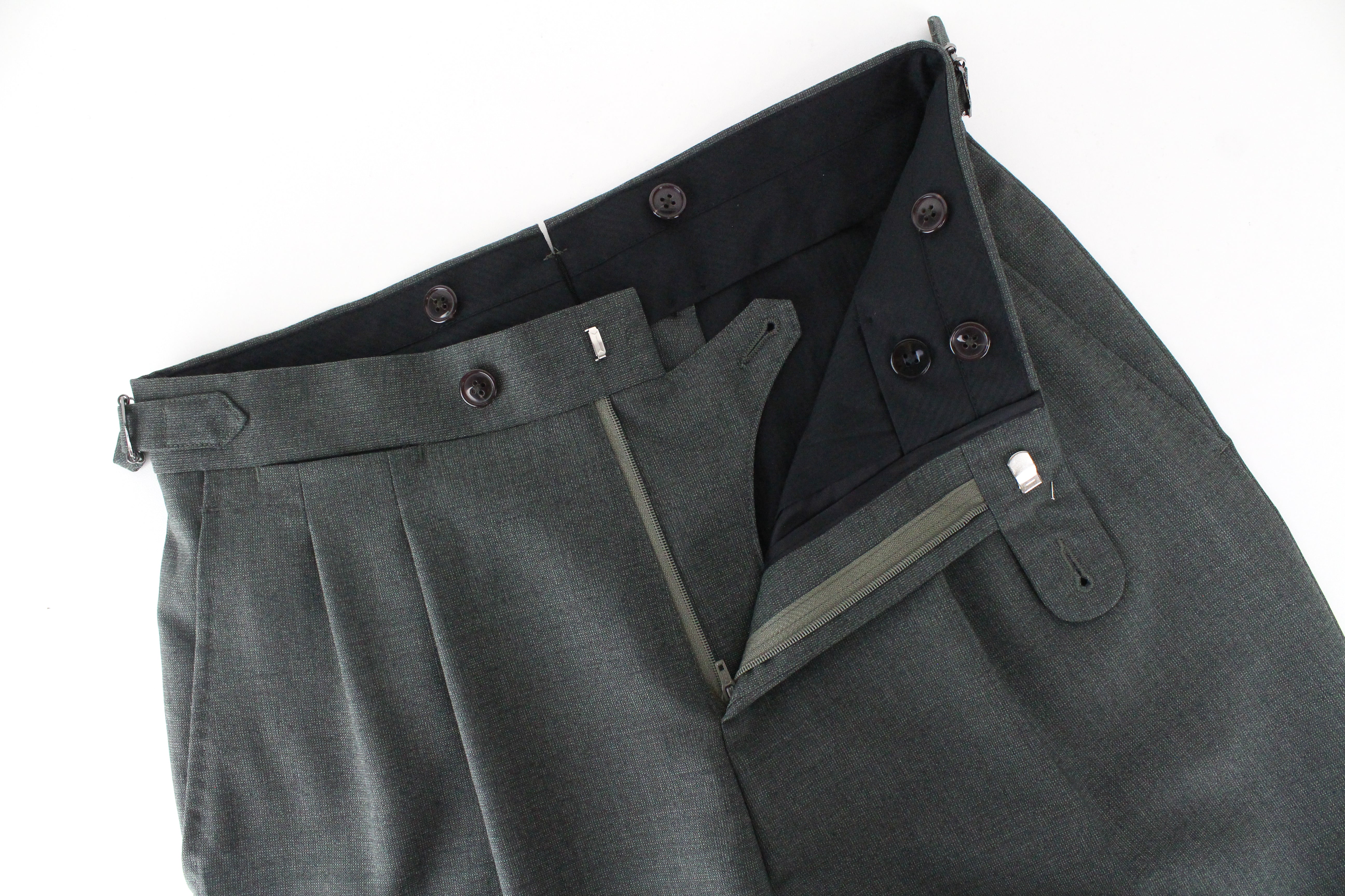 SUITSUPPLY La Spalla Men's Suit UK34R Green Half-Lined Wool Slim 2 Piece Set