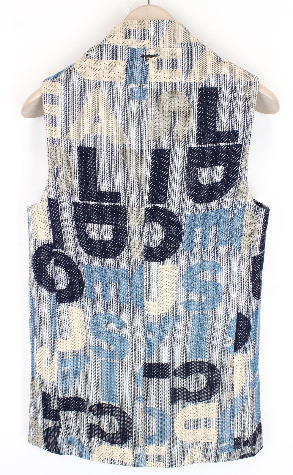 DESIGUAL Chaq Letters moteriška liemenė S dydžio abstraktaus logotipo megztinis su kišenėmis 