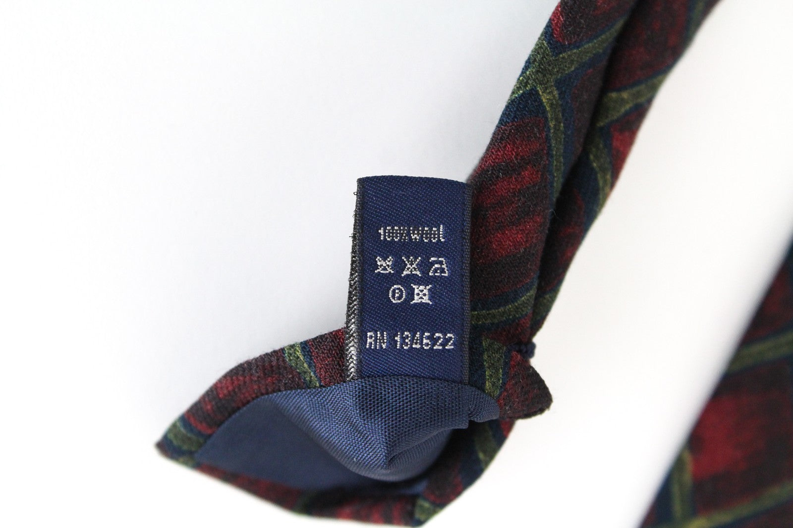 SUITSUPPLY vyriškas kaklaraištis 144,5 x 3,1 cm, grynos vilnos, vintažinio rašto, languotas galas 