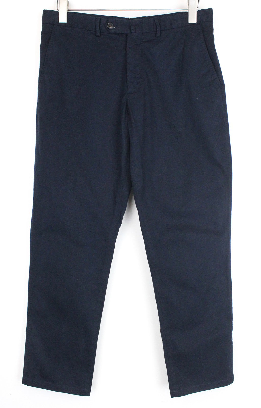 SUITSUPPLY Porto Novo Men's Trousers UK32R Dark Blue Stretch Cotton Blend Fit