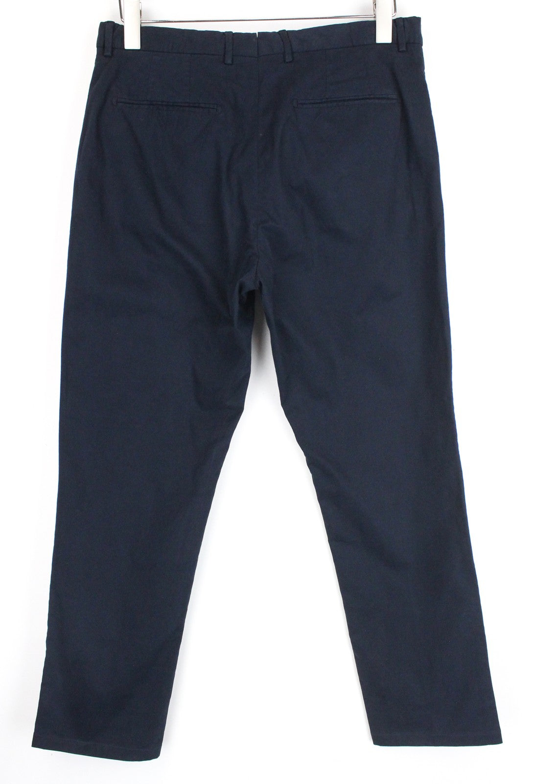 SUITSUPPLY Porto Novo Men's Trousers UK32R Dark Blue Stretch Cotton Blend Fit