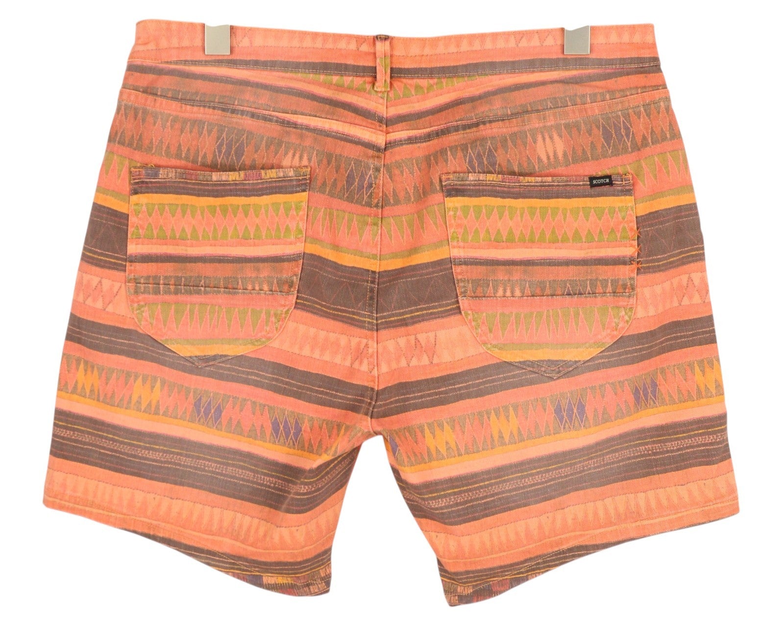 SCOTCH & SODA Men Shorts W34 Chino Colourful Pattern 5-Design Pockets Casual