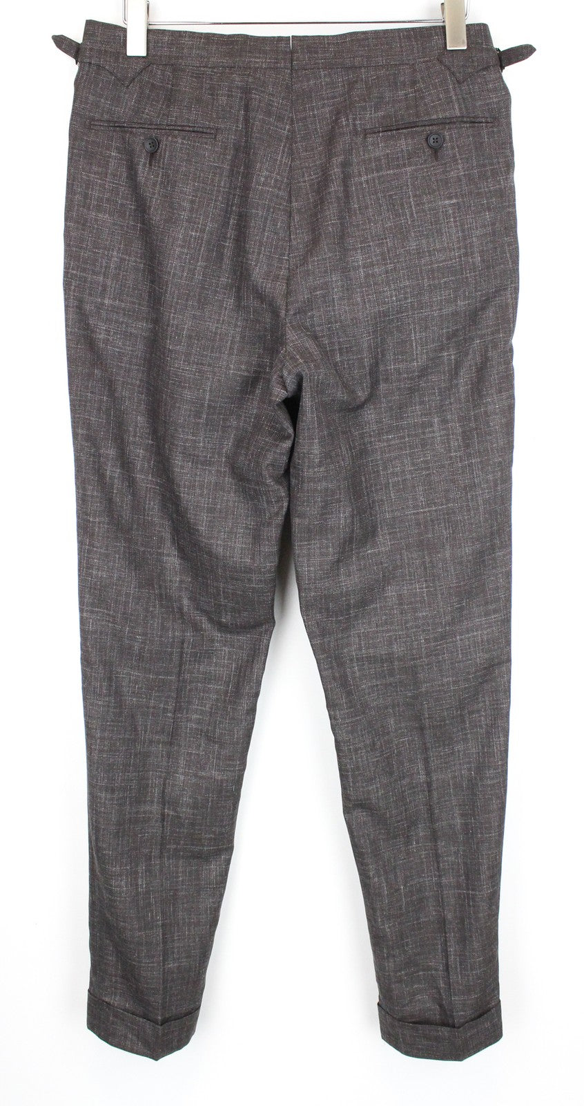 SUITSUPPLY vyriškas kostiumas „Havana“, UK38R, plonas vilnos ir šilko melanžo spalvos, 3 dalių, rudos spalvos mišinio audinys 