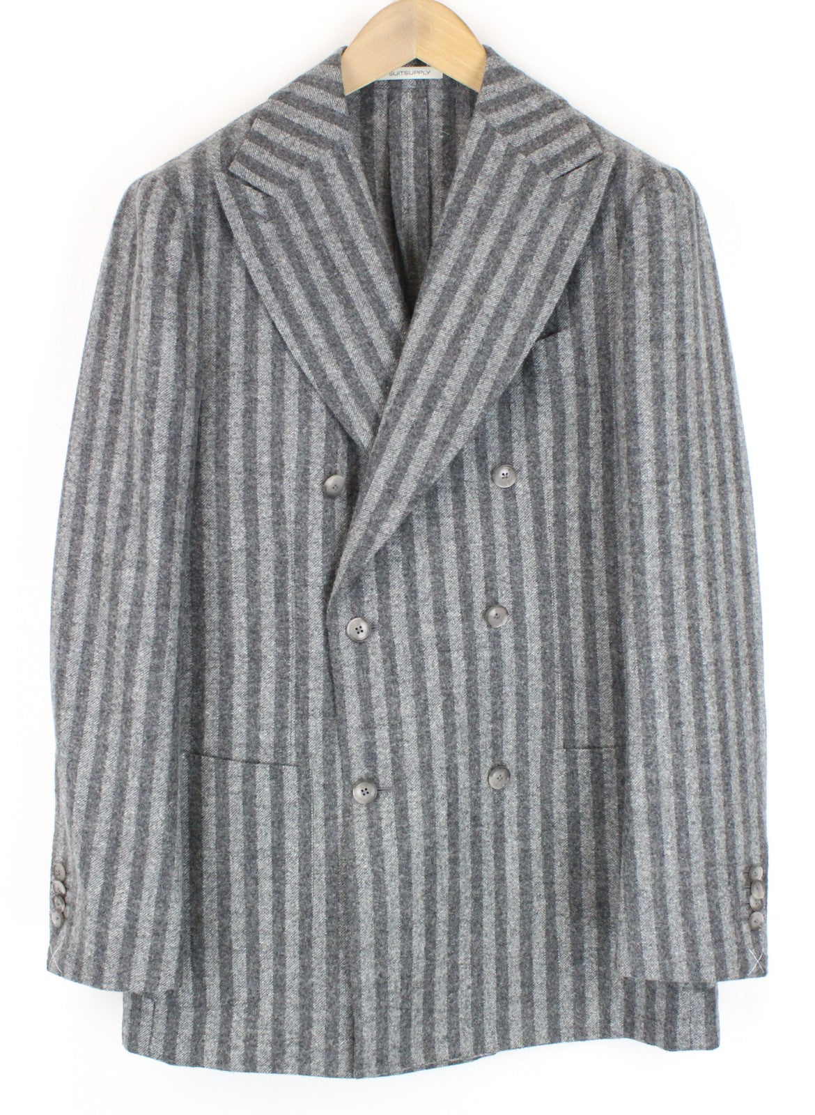 „SUITSUPPLY“ vyriškas kostiumas „Havana“, UK38R, dvieilis, dryžuotas alpakų vilnos audinys, 2 dalių 