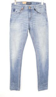 SCOTCH &amp; SODA vyriški skim džinsai W30/L34, dirbtinai tamprūs, mėlyni, part. 22 