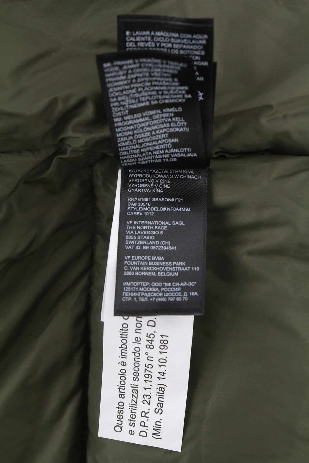 THE NORTH FACE Diablo vyriška striukė M, žalia, 700 pūkų izoliacija, užtrauktukas, pūkuota 