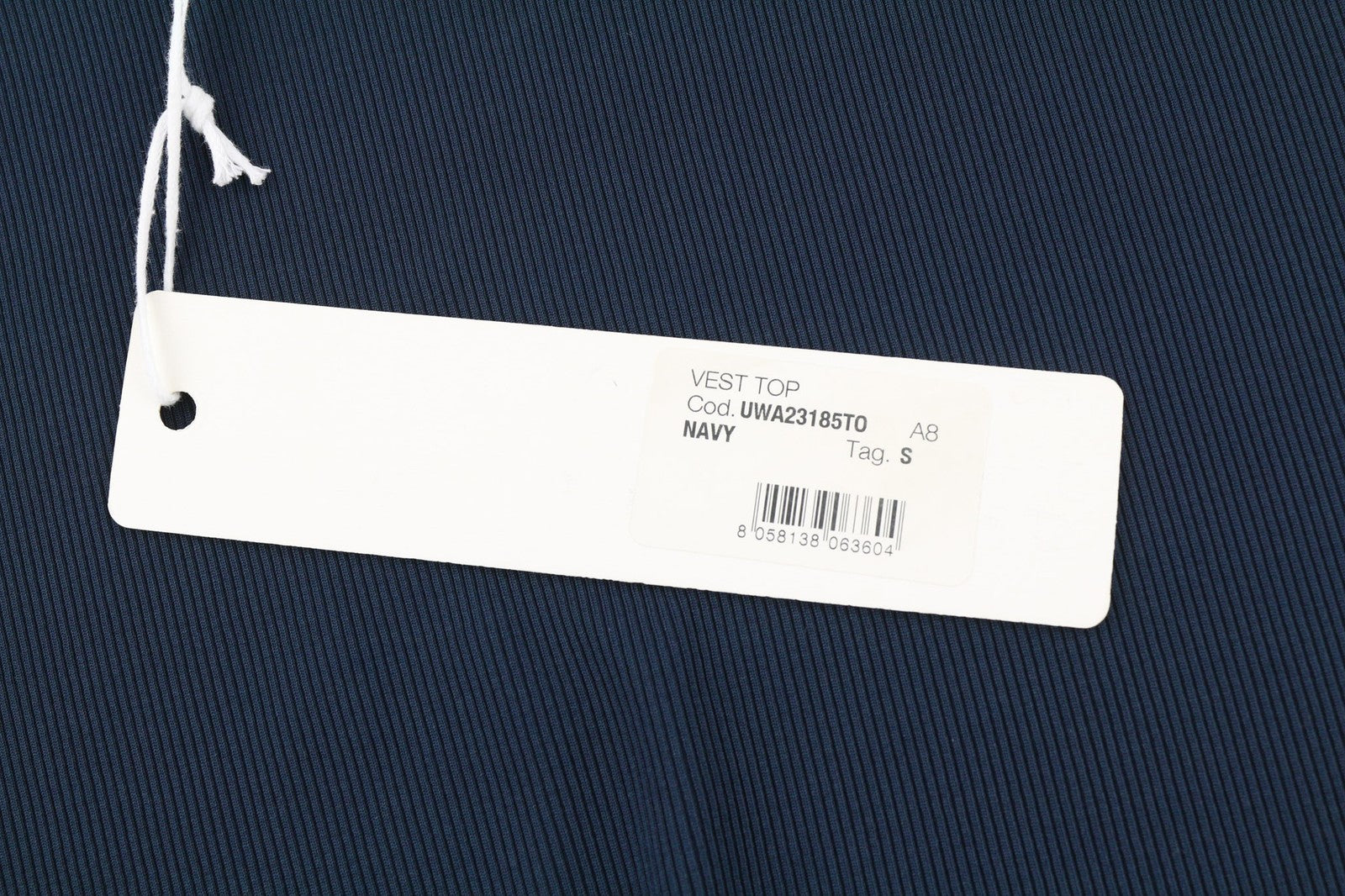 RICHMOND moteriški marškinėliai S dydžio tamsiai mėlyni be rankovių apvalios iškirptės briaunoti marškinėliai be rankovių, įprasti 