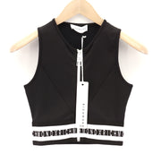 RICHMOND Fitness moteriški marškinėliai S, juodi, be rankovių, užtrauktuku, apvalia kaklo iškirpte 