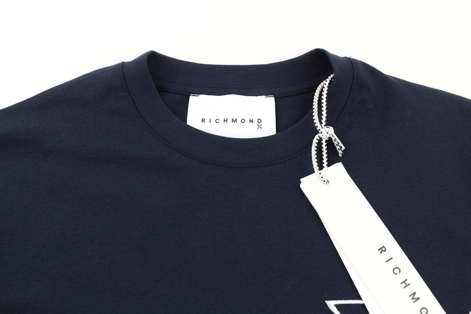 RICHMOND vyriški marškinėliai trumpomis rankovėmis, tamsiai mėlyni, balti, visiems metų laikams 