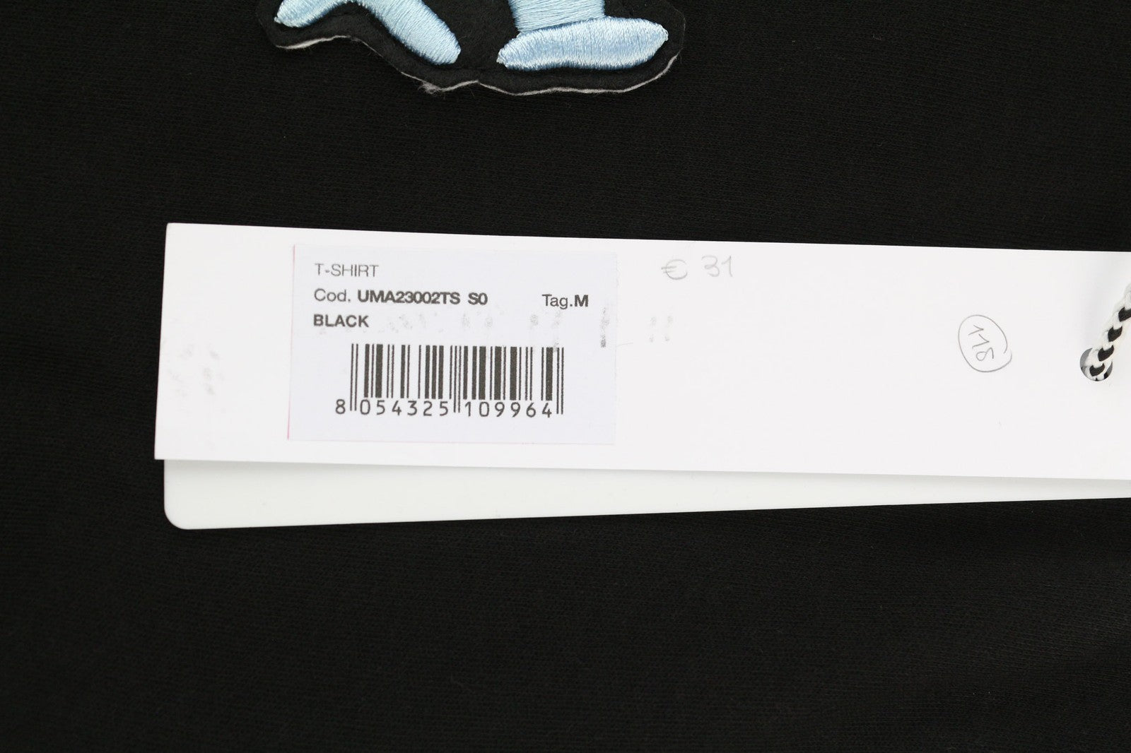 JOHN RICHMOND vyriški marškinėliai M, juodi, apvalia apykakle, trumpomis rankovėmis, priekyje, visiems metų laikams 