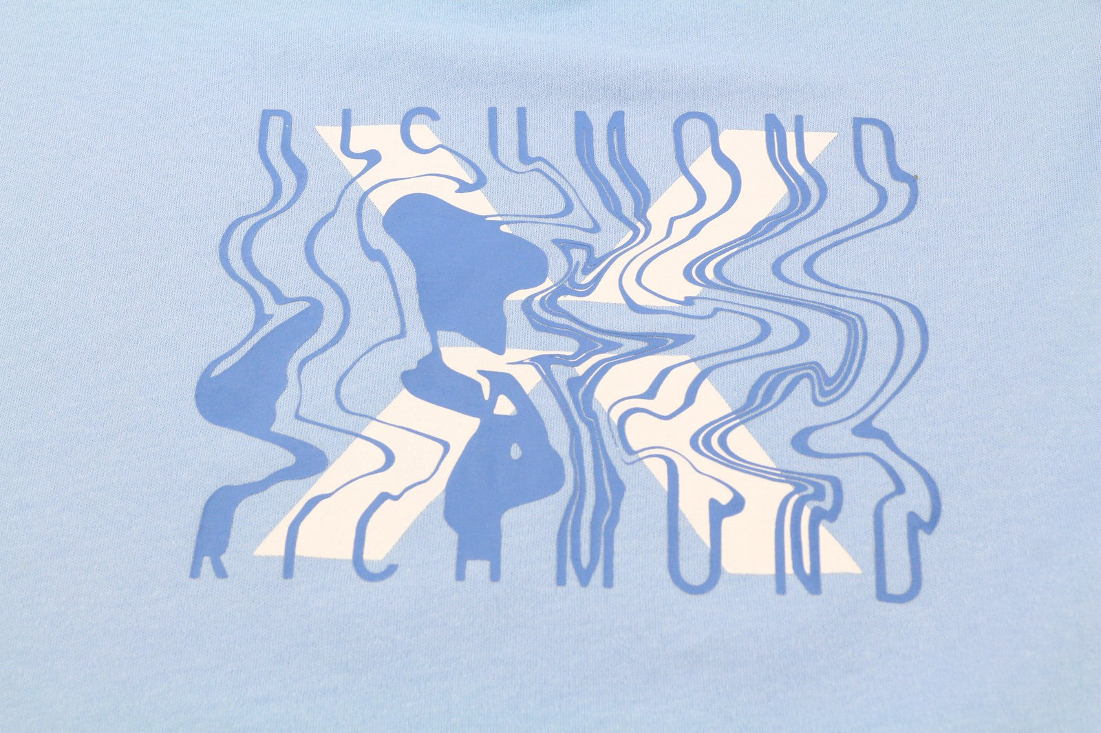 JOHN RICHMOND vyriški marškinėliai M mėlyni, ramūs, trumpomis rankovėmis, dideli, marginti 