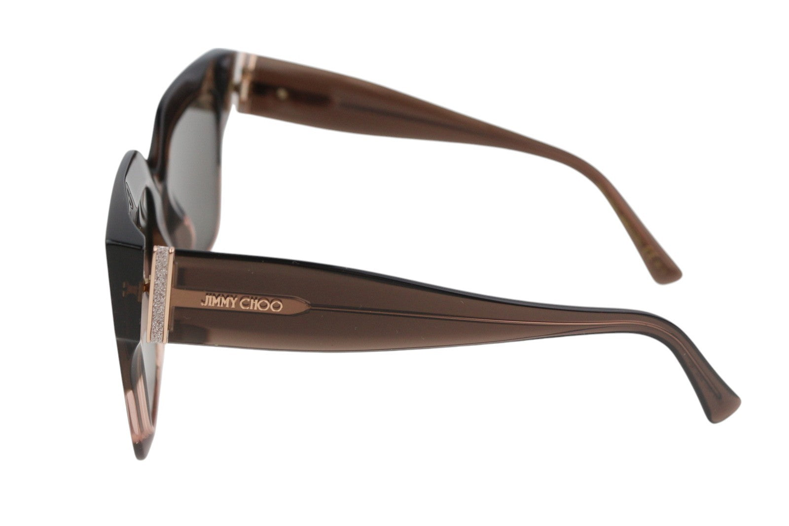 JIMMY CHOO Edna/S moteriški akiniai nuo saulės VIENO DYDŽIO rudi tonuoti kvadratiniai logotipai RRP 349 € 