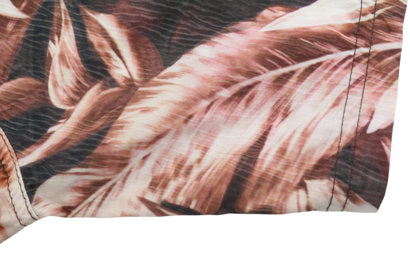 SCOTCH &amp; SODA vyriški maudymosi kostiumėliai M su violetiniais lapų raštais, užtrauktuku, logotipu, raišteliu ant juosmens. 