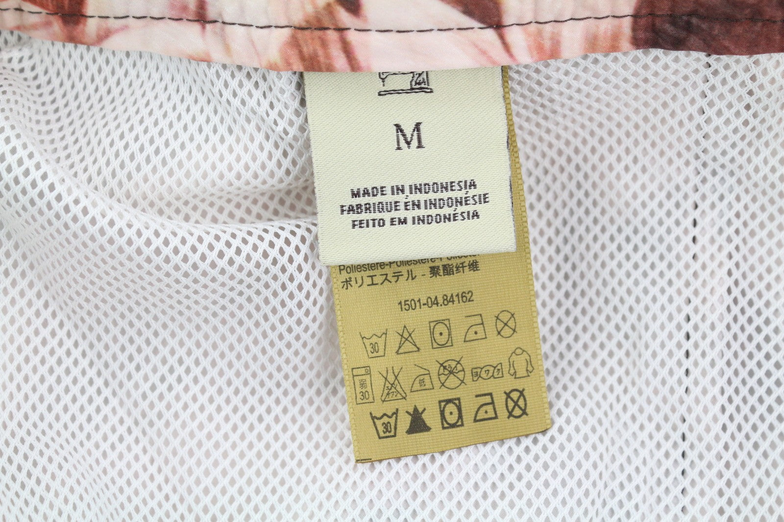 SCOTCH &amp; SODA vyriški maudymosi kostiumėliai M su violetiniais lapų raštais, užtrauktuku, logotipu, raišteliu ant juosmens. 