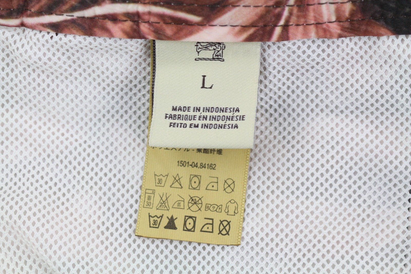 SCOTCH &amp; SODA vyriški maudymosi kostiumėliai L dydžio, violetiniai, lapų rašto, užtrauktuku, raišteliu juosmenyje. 