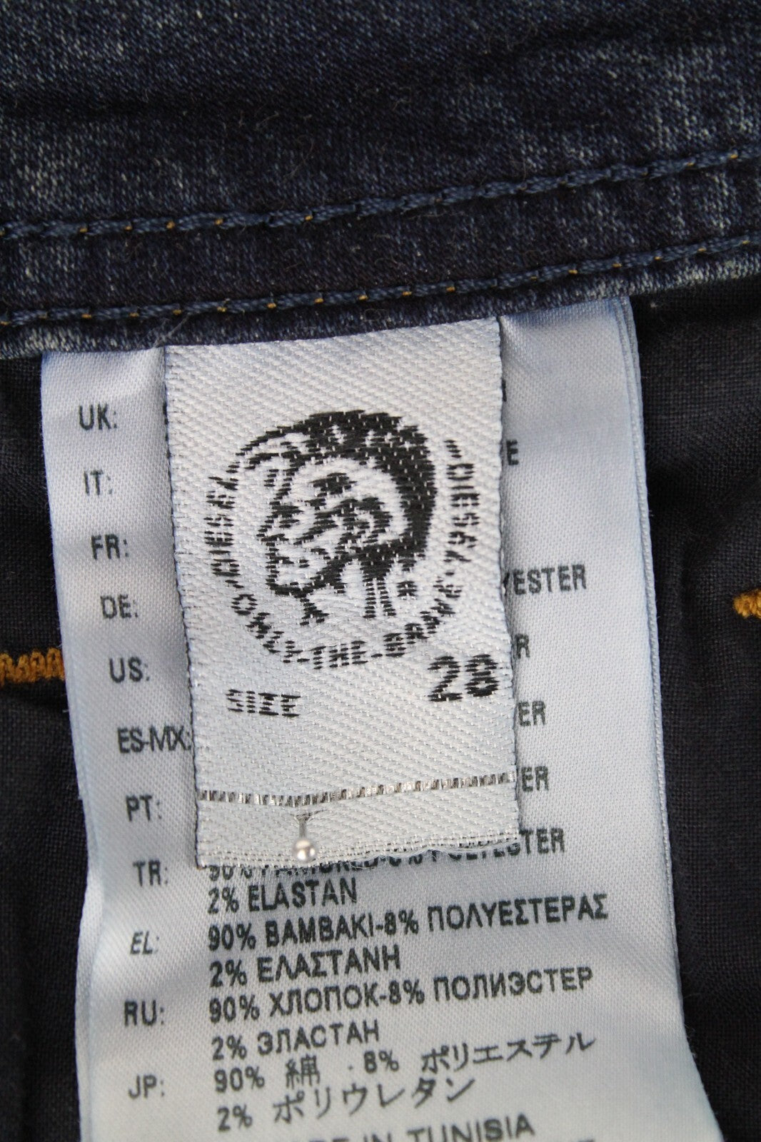 DIESEL Narrot CB-NE 0699V vyriški džinsai W28 Sweat Jogg Slim Stained Distressed 