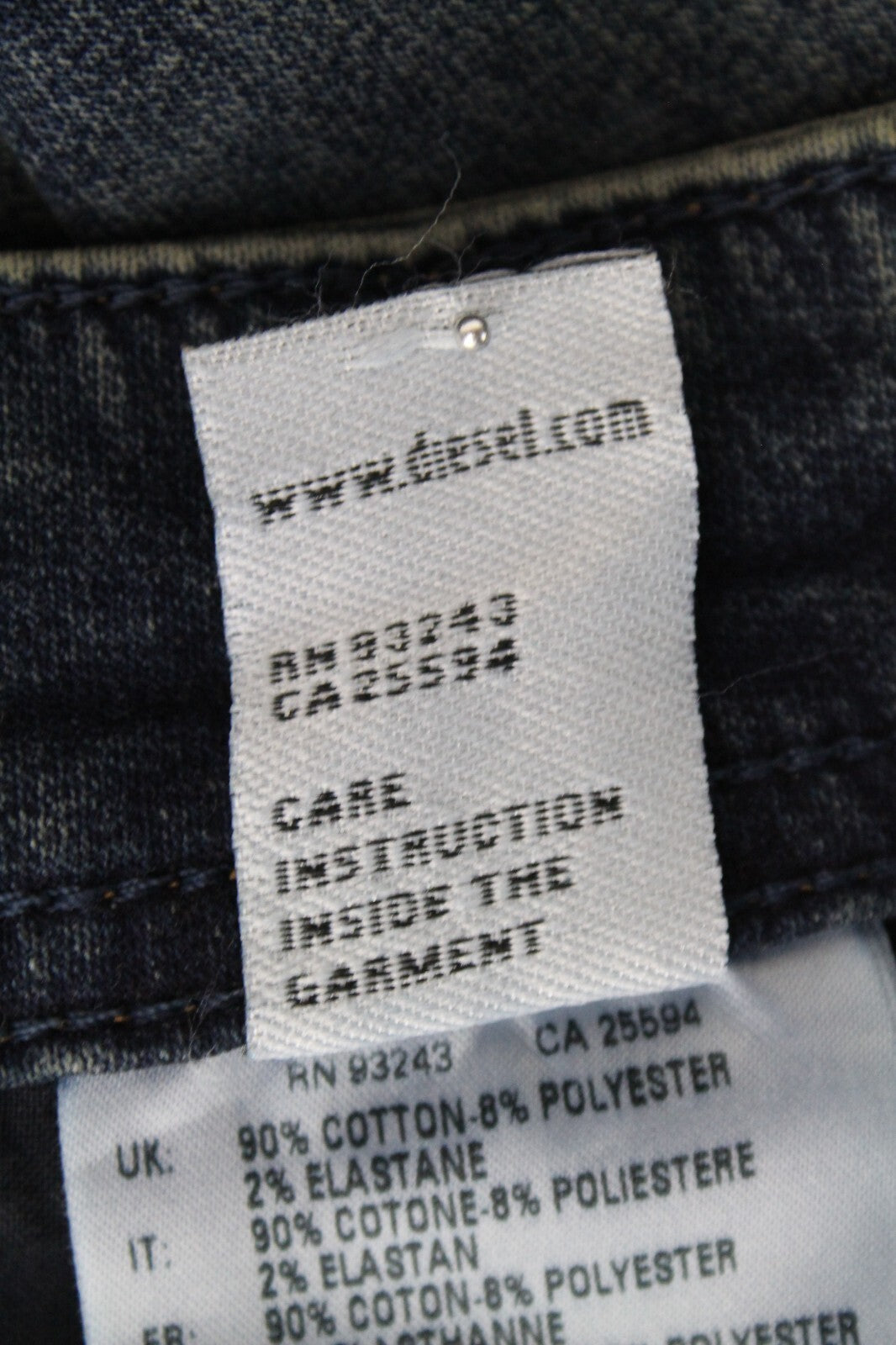 DIESEL Narrot CB-NE 0699V vyriški džinsai W28 Sweat Jogg Slim Stained Distressed 