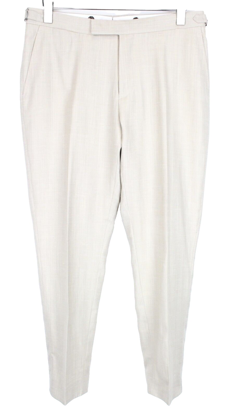 SUITSUPPLY La Spalla Mens Suit UK40R Beige 3 Pc Wool Silk Linen Herringbone