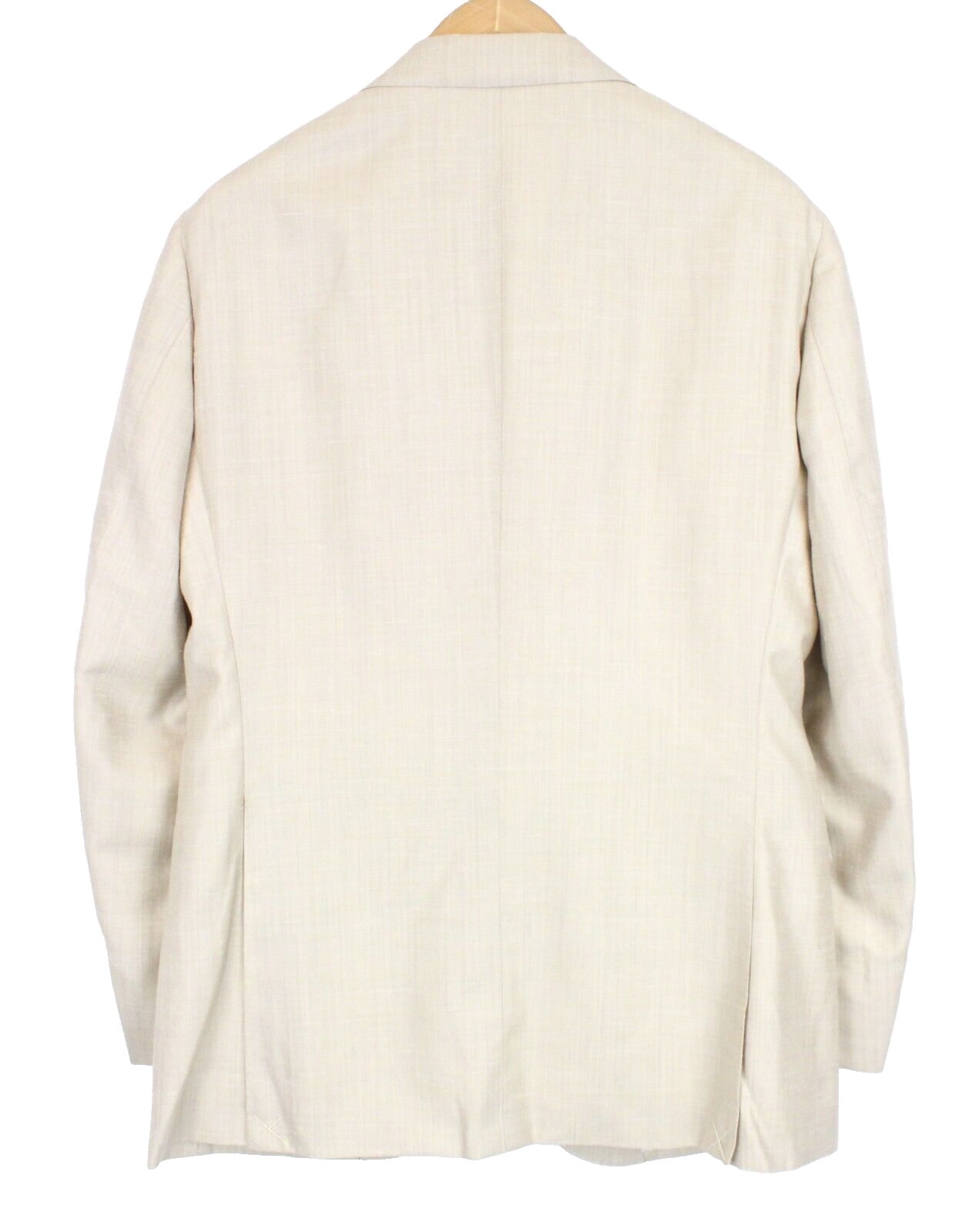 SUITSUPPLY La Spalla Mens Suit UK40R Beige 3 Pc Wool Silk Linen Herringbone