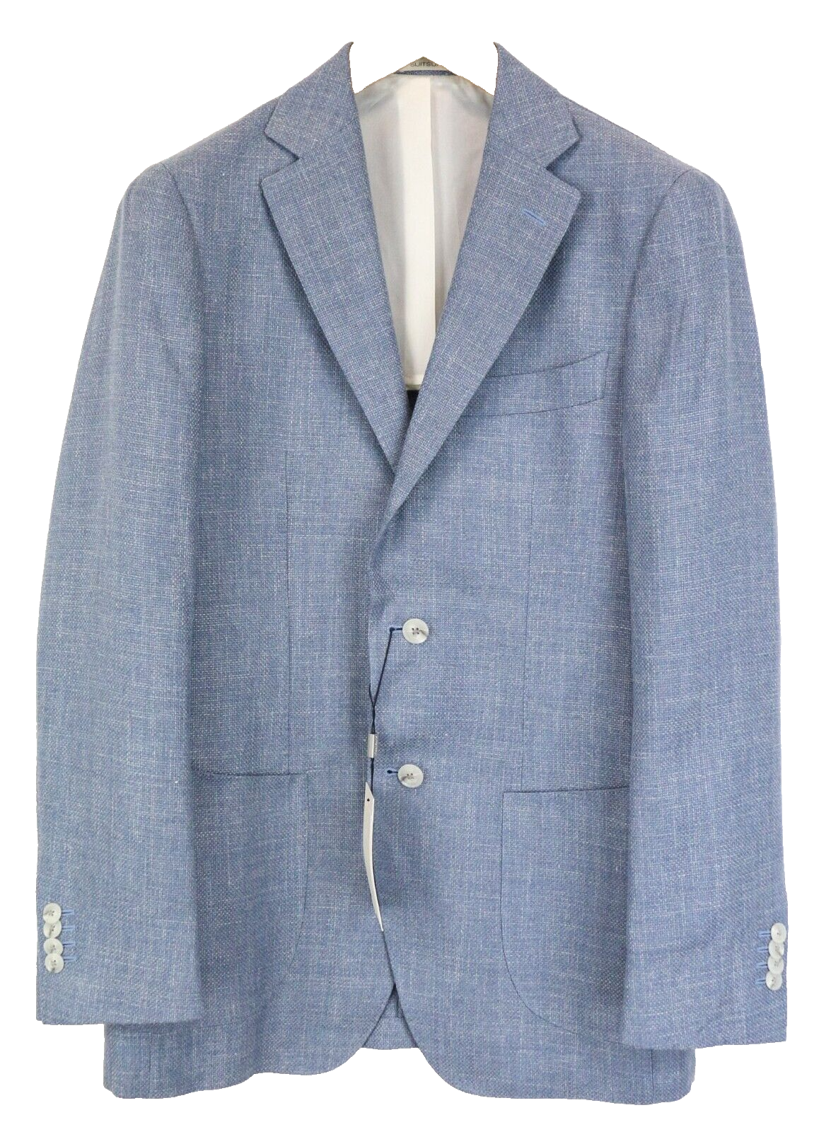 SUITSUPPLY Havana vyriškas švarkas UK36R mėlynas plonas vilnos, šilko, lino, kašmyro melanžo audinys 