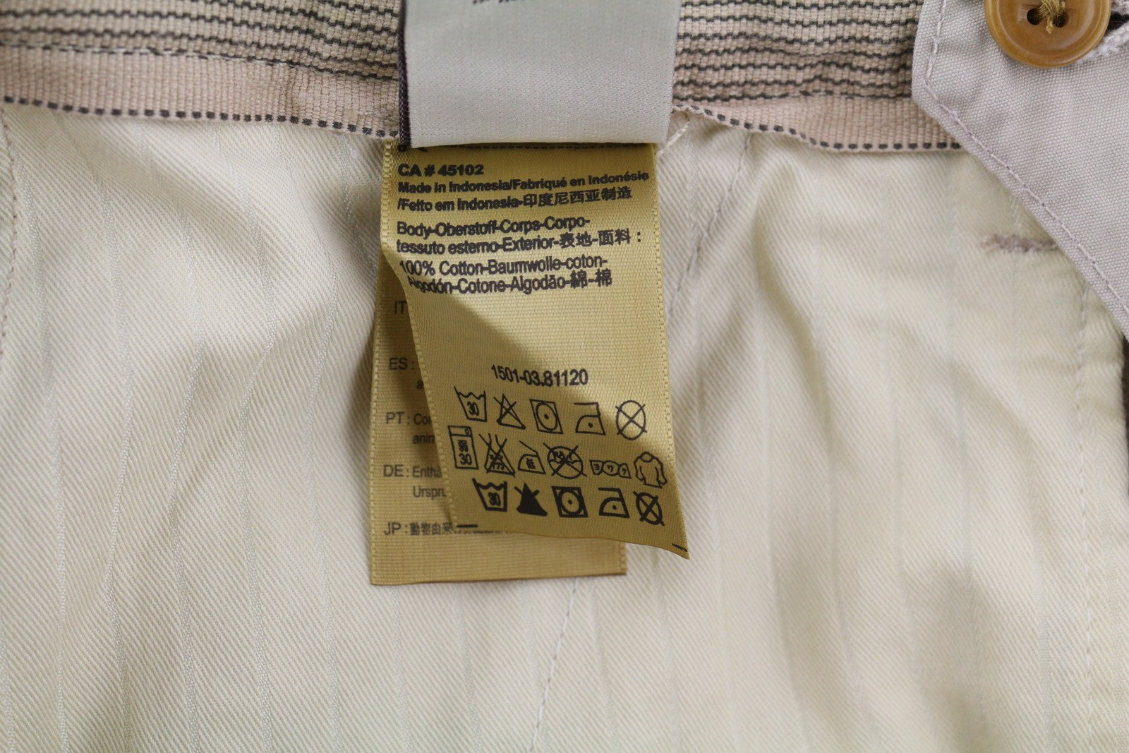 SCOTCH & SODA Men Shorts W29 Beige Cargo Zip 5-Design Pockets Logo Zip Casual