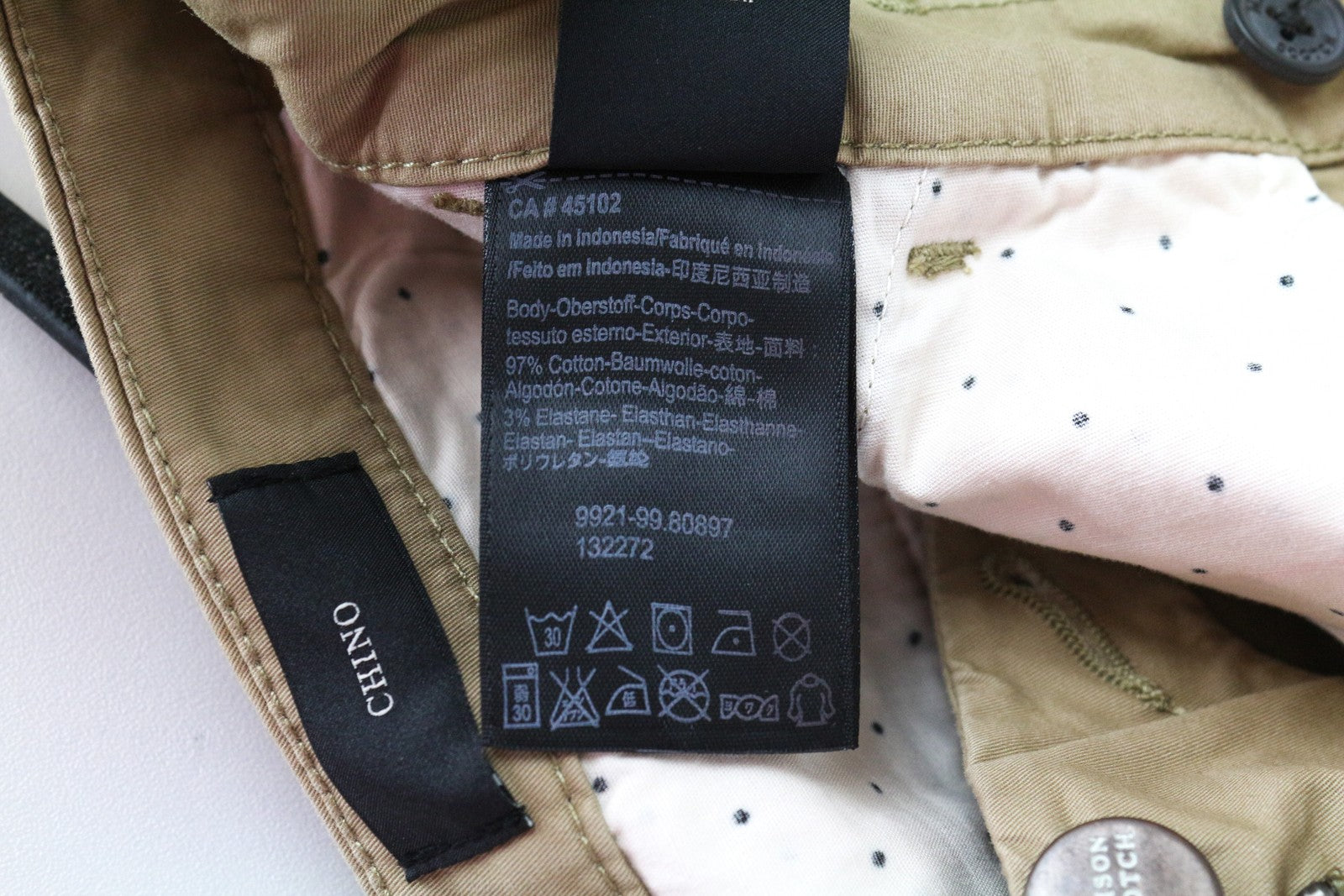 MAISON SCOTCH Womens Stretch Pants W30/L32 Sand Brown Slim  Slit Detail