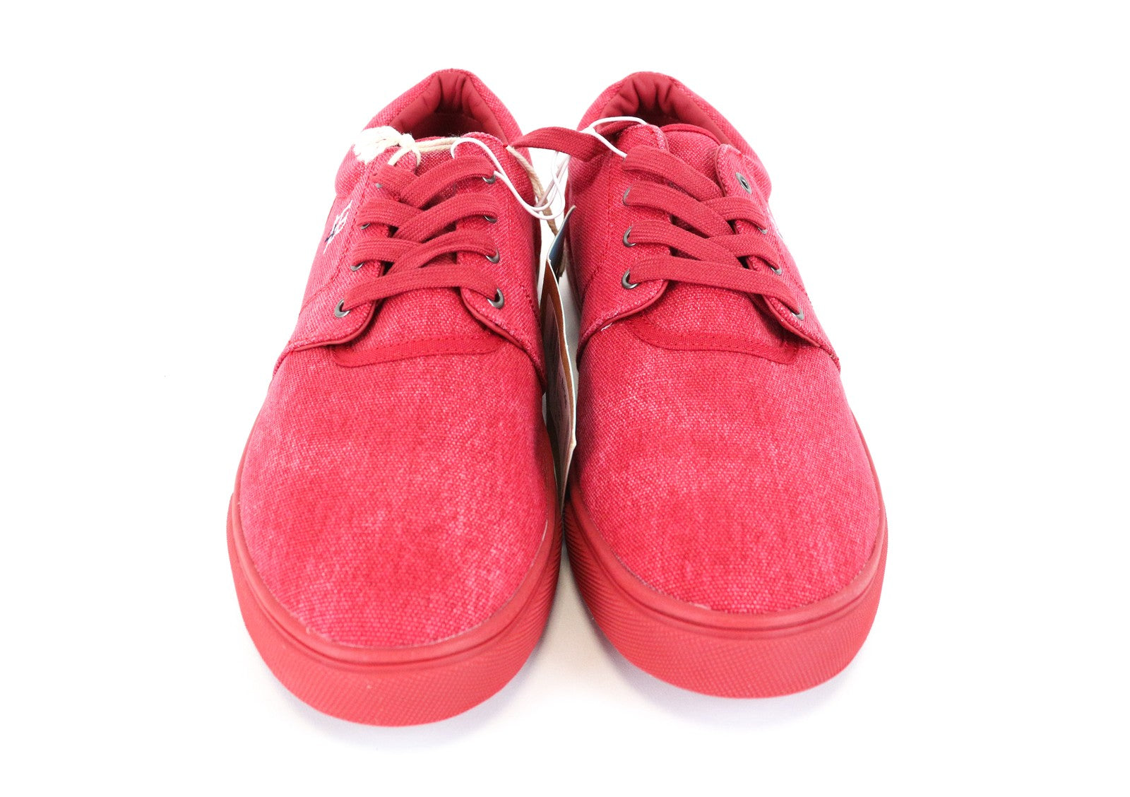 HARMONT &amp; BLAINE raudoni unisex sportbačiai su žemu viršutiniu sluoksniu, su raišteliais ir laisvalaikio stiliumi, EU42 