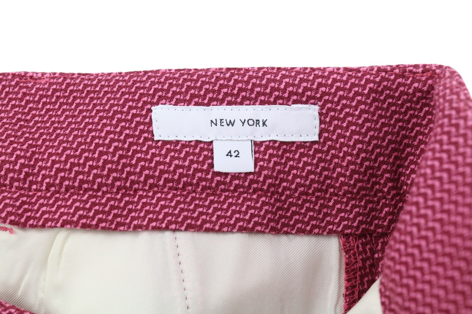 PT TORINO Niujorko moteriškos kelnės 42 W30 violetinės raštuotos iki kulkšnių siaurėjančios 