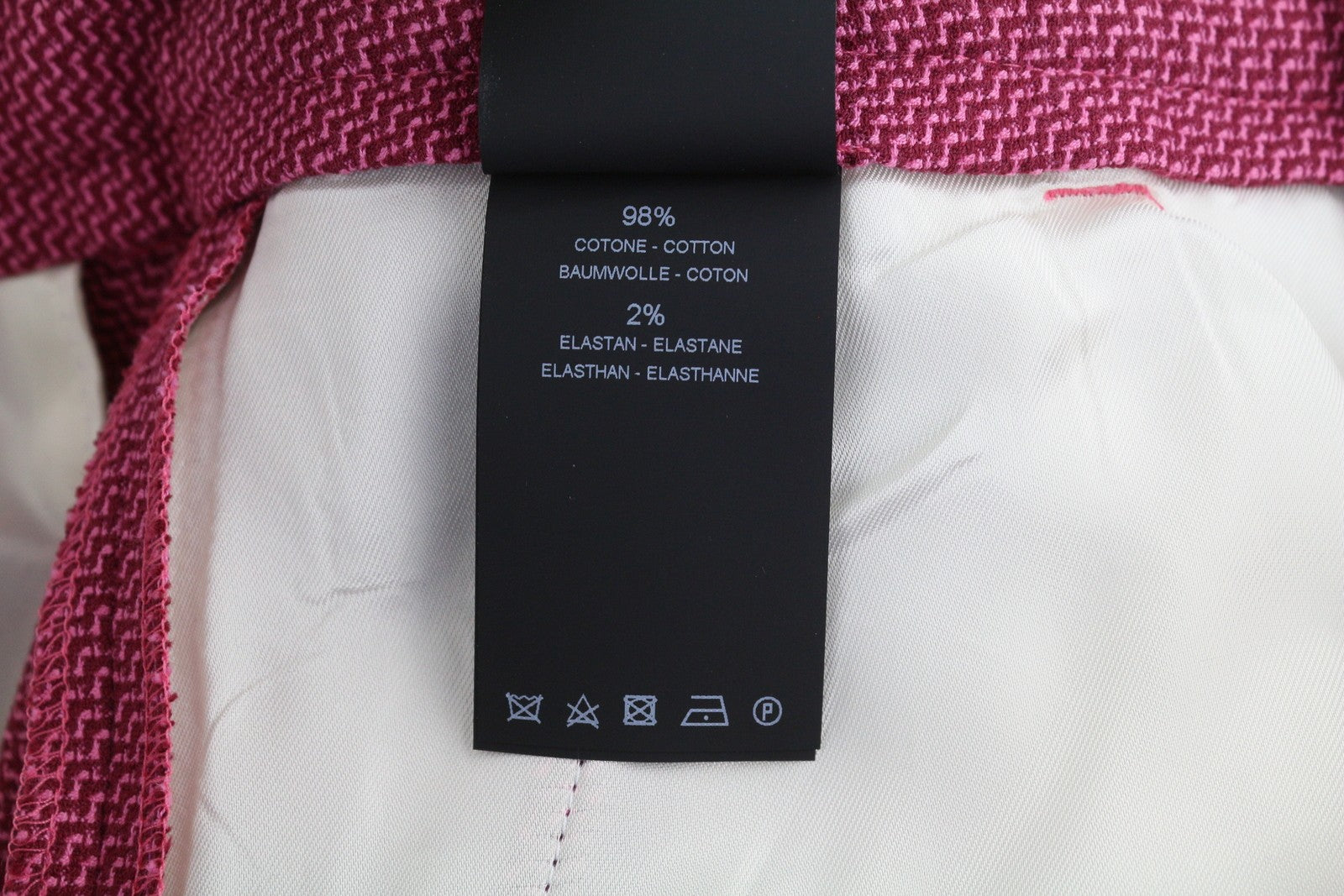 PT TORINO Niujorko moteriškos kelnės 42 W30 violetinės raštuotos iki kulkšnių siaurėjančios 