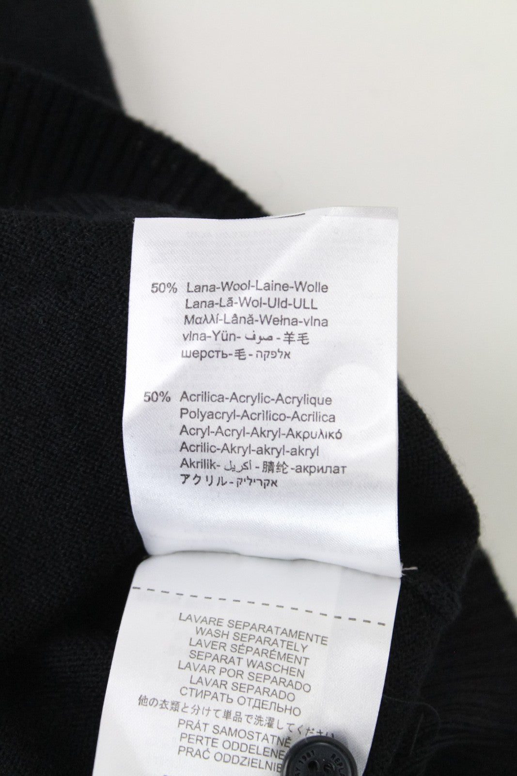 REPLAY vilnonis kardiganas S mezgimo megztinis juodas ilgomis rankovėmis su kišene 