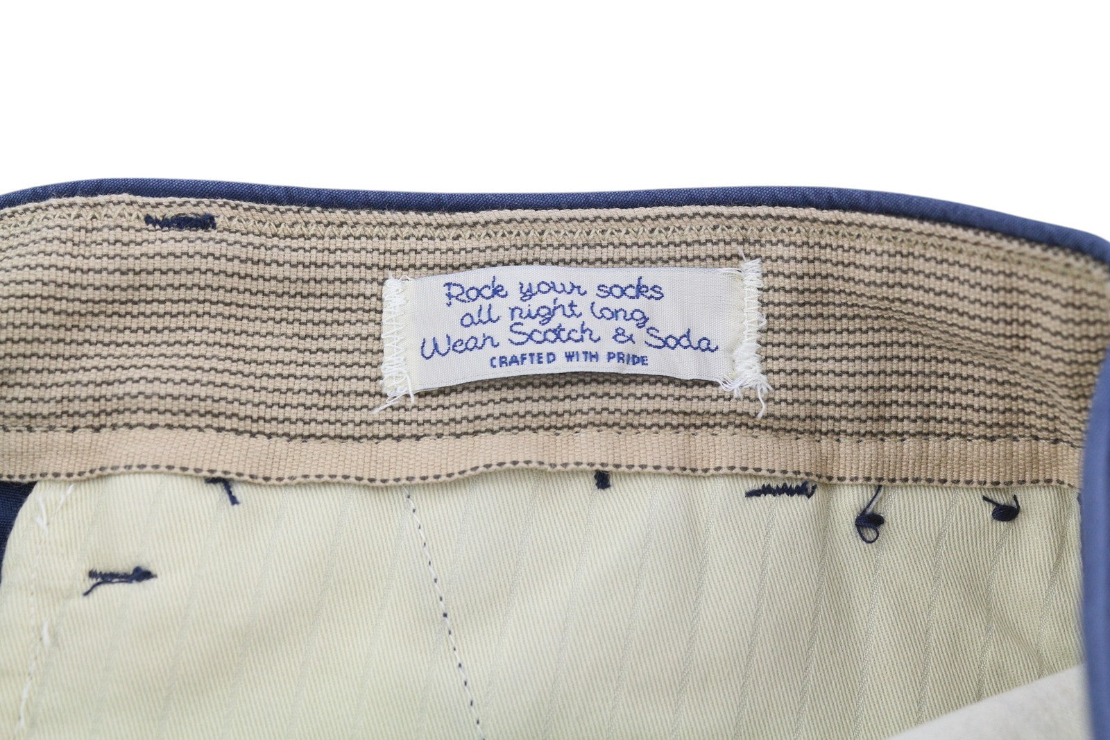 SCOTCH & SODA Men Shorts W30 Dark Blue Cargo Zip 5-Design Pockets Logo Casual