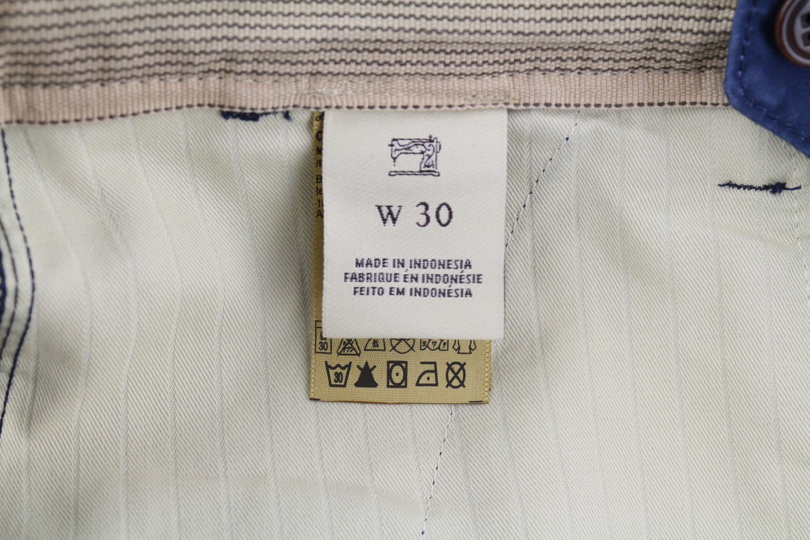 SCOTCH & SODA Men Shorts W30 Dark Blue Cargo Zip 5-Design Pockets Logo Casual