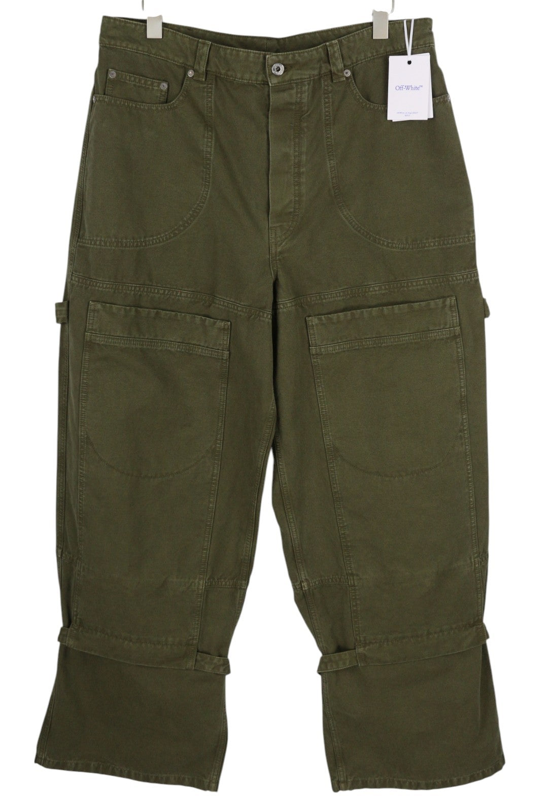 BALTOS VIRGIL ABLOH „Garmdyed Canv Relax“ vyriškos džinsinės kelnės, žalios, 34 cm, rekomenduojama mažmeninė kaina – 799 € 