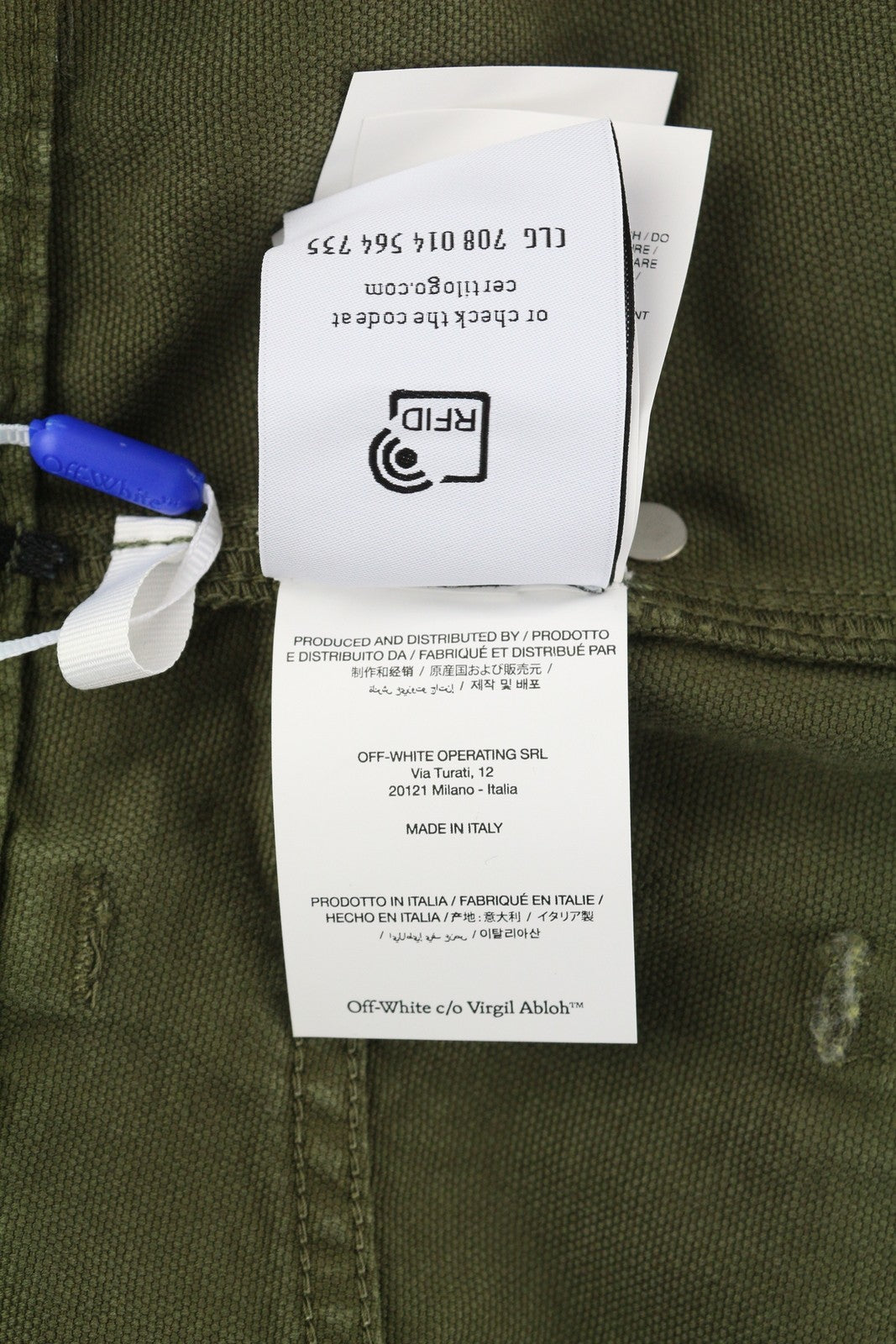 BALTOS VIRGIL ABLOH „Garmdyed Canv Relax“ vyriškos džinsinės kelnės, žalios, 34 cm, rekomenduojama mažmeninė kaina – 799 € 