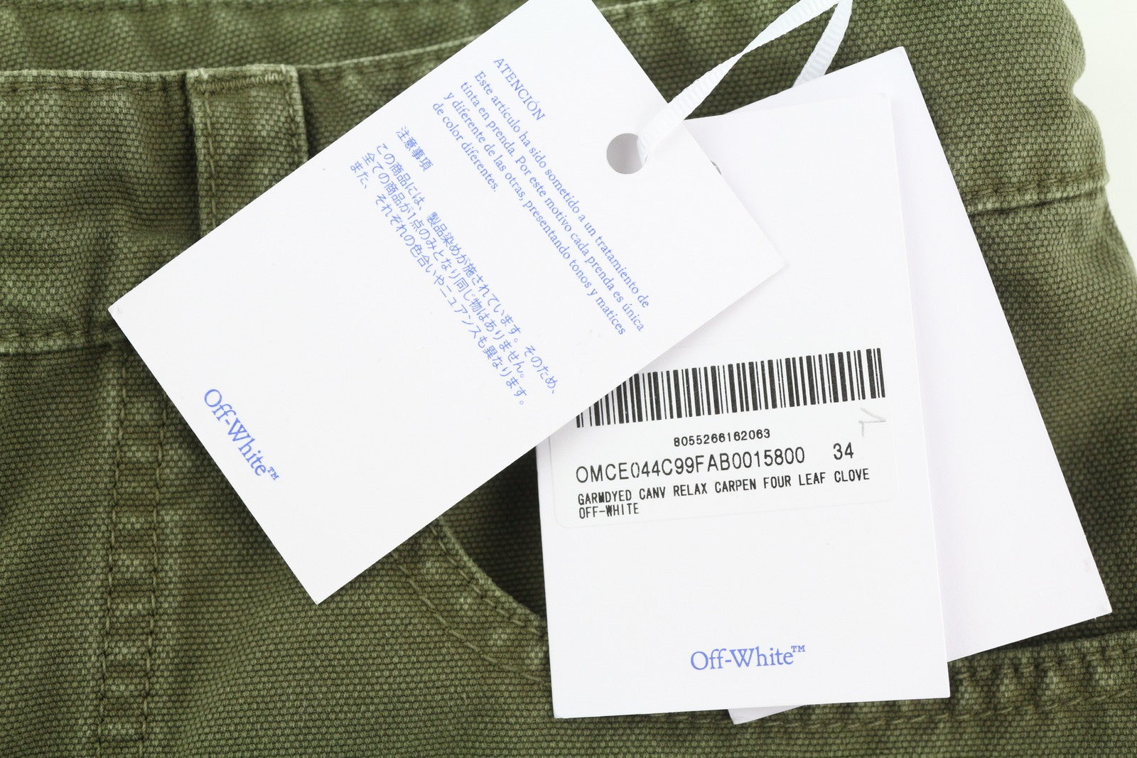 BALTOS VIRGIL ABLOH „Garmdyed Canv Relax“ vyriškos džinsinės kelnės, žalios, 34 cm, rekomenduojama mažmeninė kaina – 799 € 