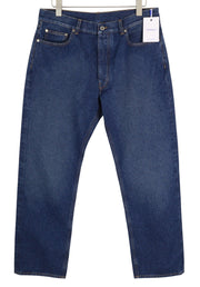 OFF-WHITE „Arr Skate“ vyriški džinsai W34 su mėlyna spalva, įprasto kirpimo, su sagomis, rekomenduojama kaina – 645 € 