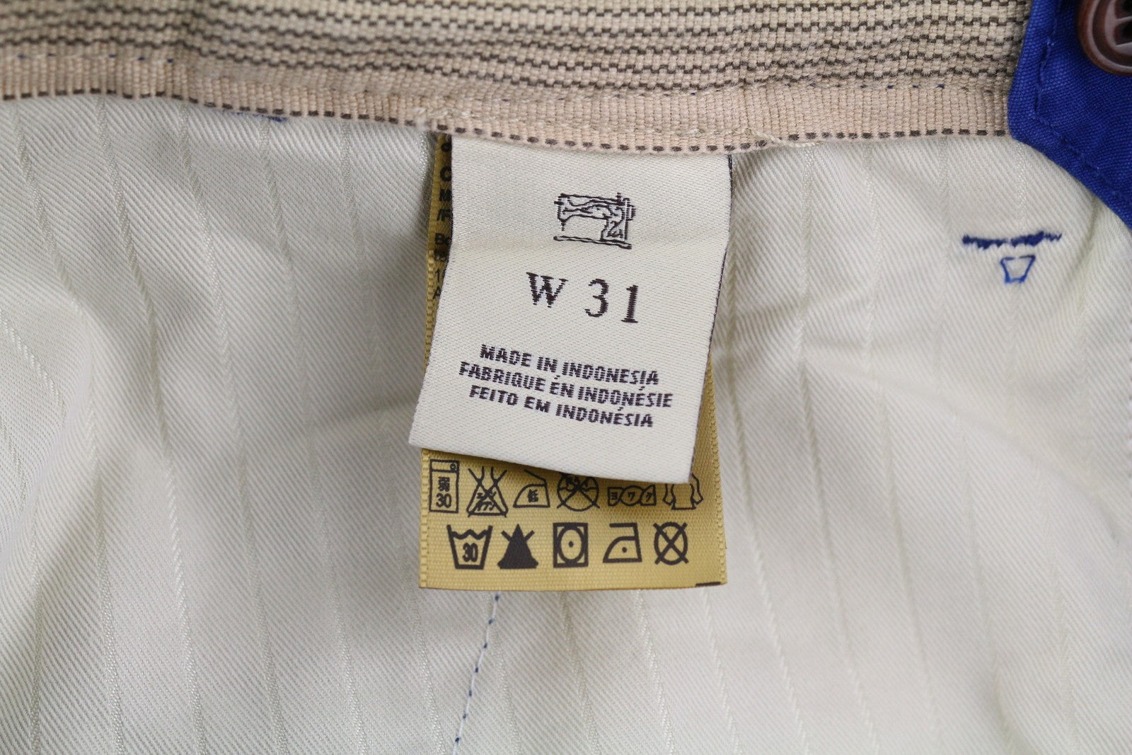 SCOTCH &amp; SODA vyriški šortai W31 mėlyni, su užtrauktuku, 5 kišenėmis ir logotipu.