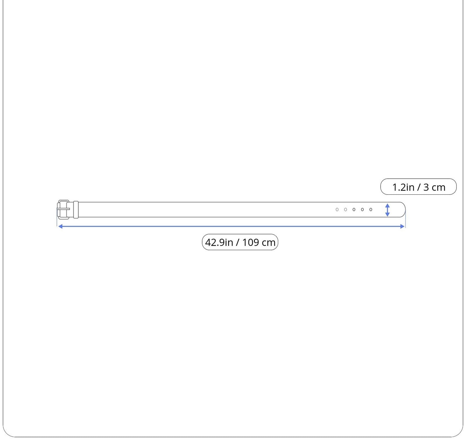 HARMONT & BLAINE Belt 105cm Brown Leather Round-End Orange Stitch Detail