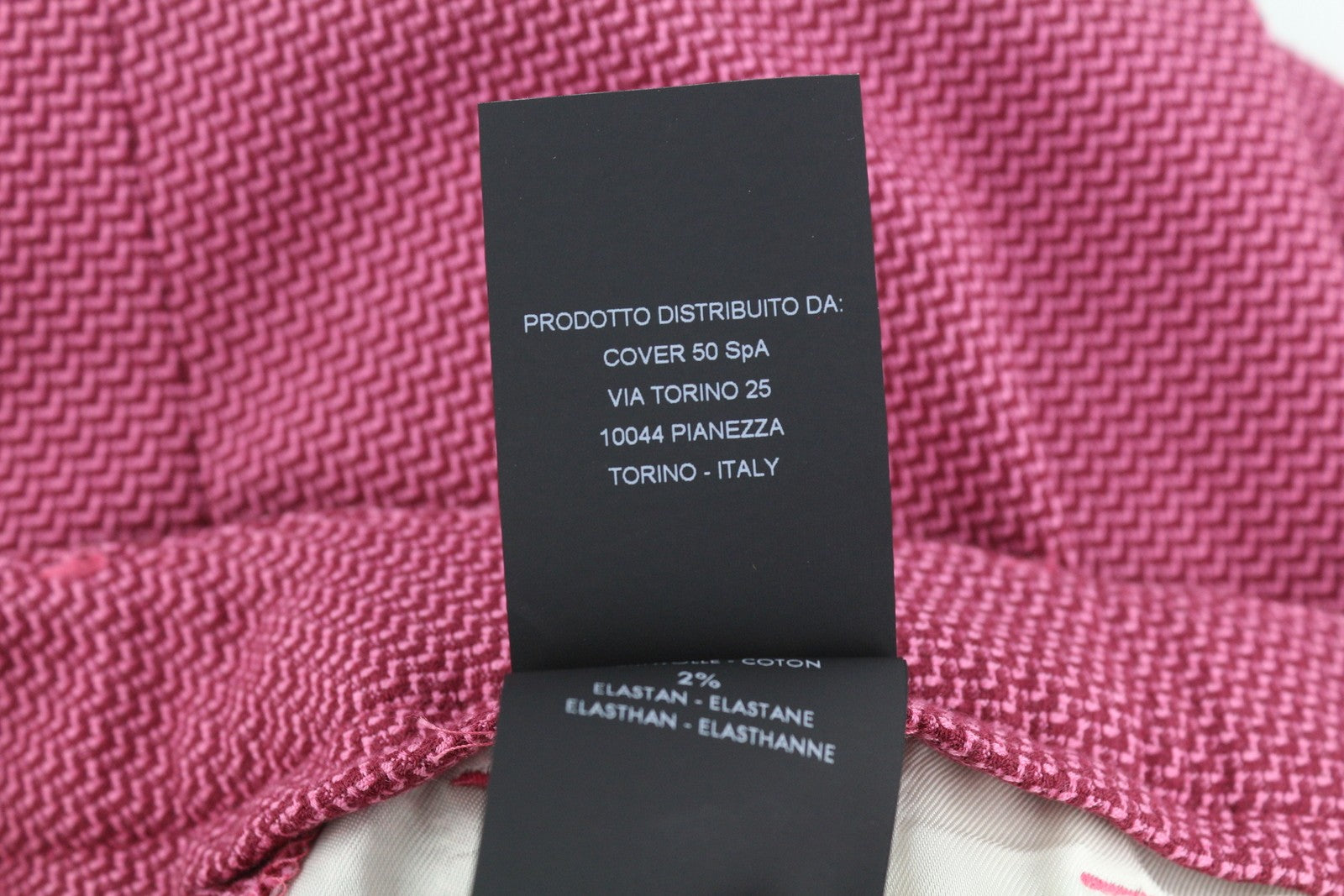 PT TORINO Elsa moteriškos kelnės 40 W28 violetinės raštuotos plataus kirpimo kelnės su užtrauktukais 