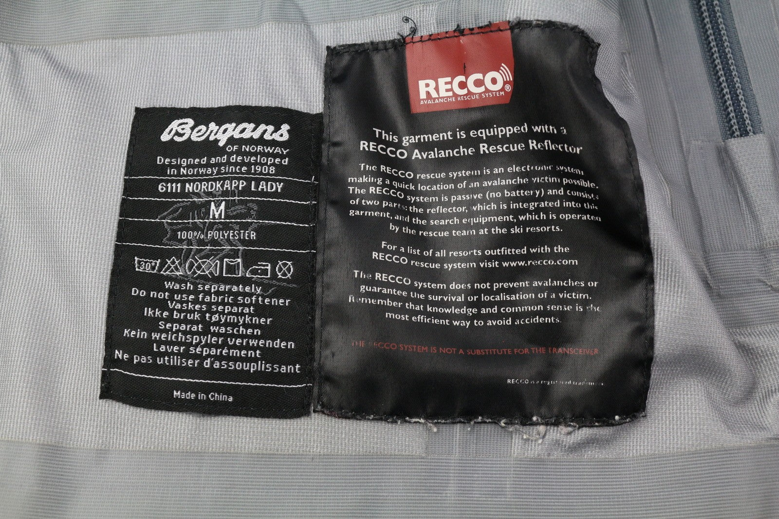 BERGANS OF NORWAY 6111 Nordkapp moteriška striukė M Recco sniego sijonas su klijuotomis siūlėmis 