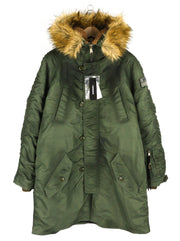 DIESEL W-Claud vyriška striukė M dydžio parka su nuimamu dirbtinio kailio gobtuvu, rekomenduojama kaina – 395 € 