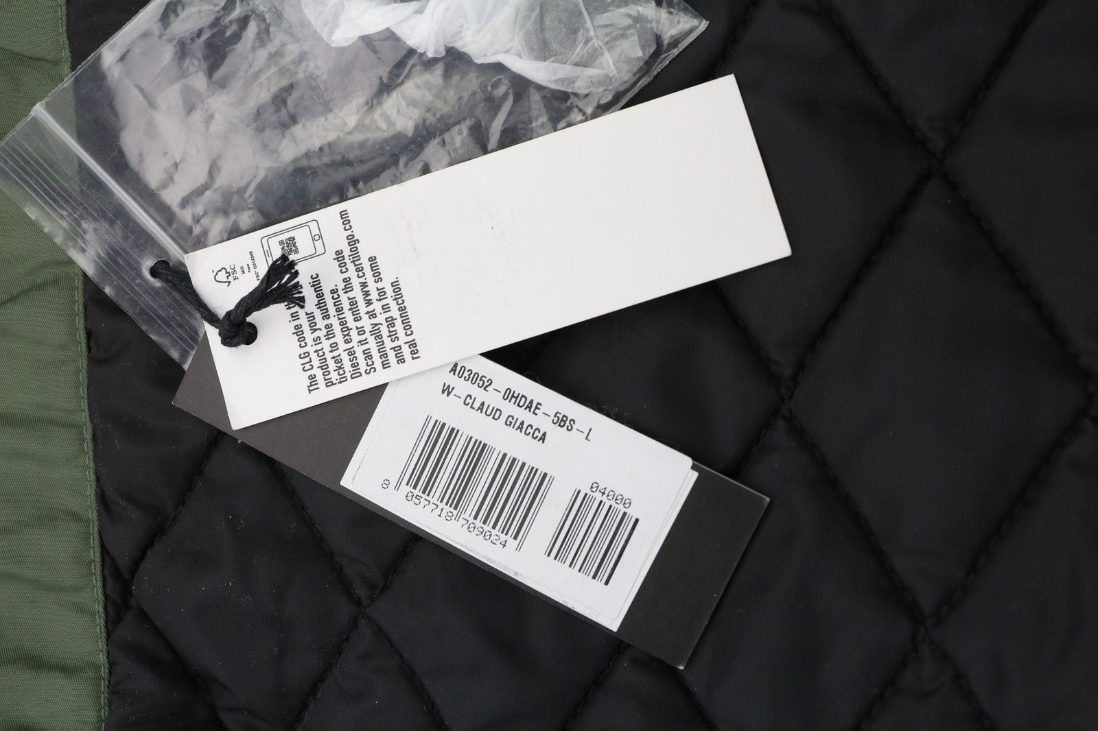 DIESEL W-Claud vyriška striukė L, didelė parka, su išimamu dirbtiniu kailiu, žalia, RRP 395 € 