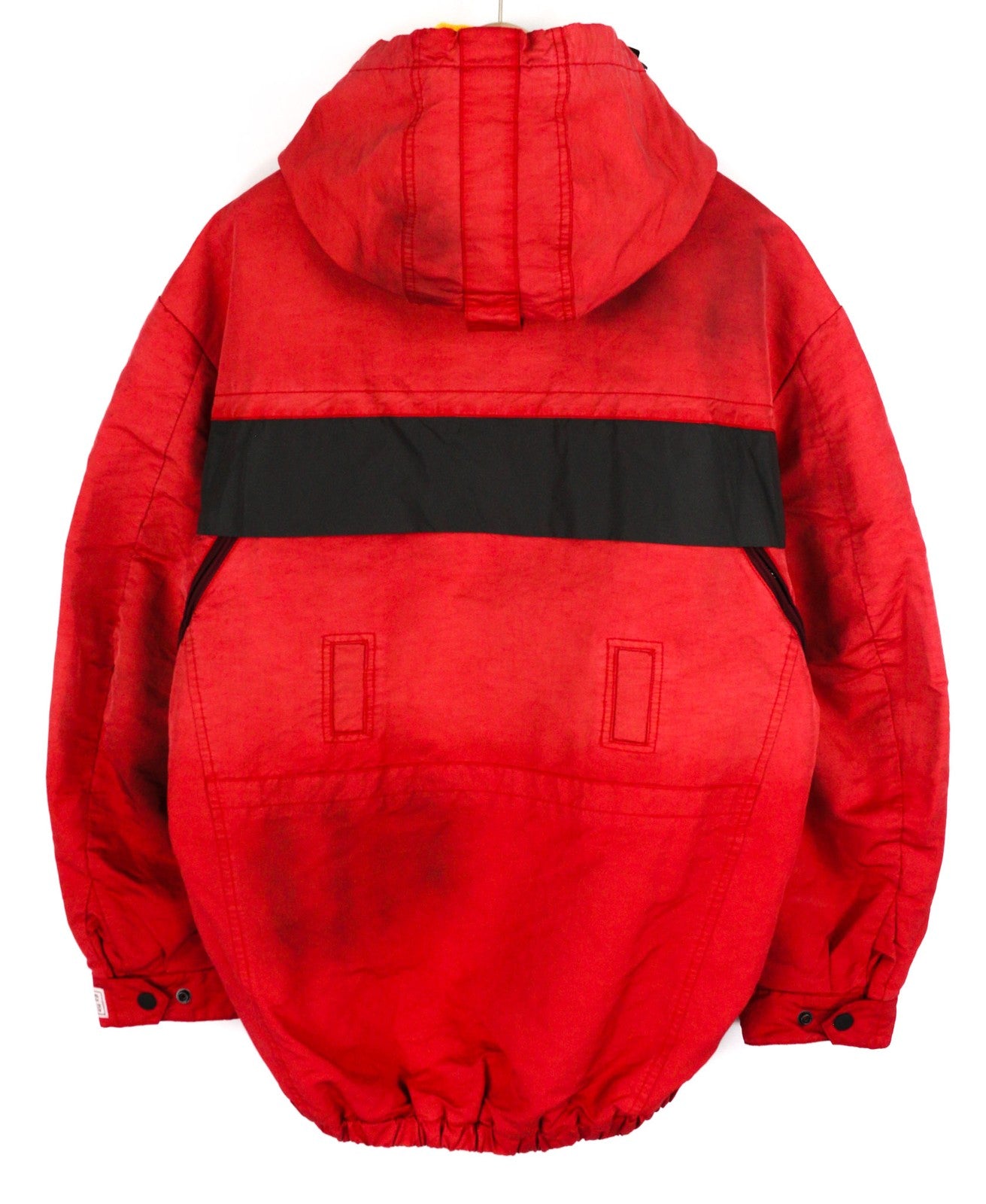 DIESEL W-Trodd Mens Jacket M Oversized Fleece Lined Hooded Coated RRP€395 Red