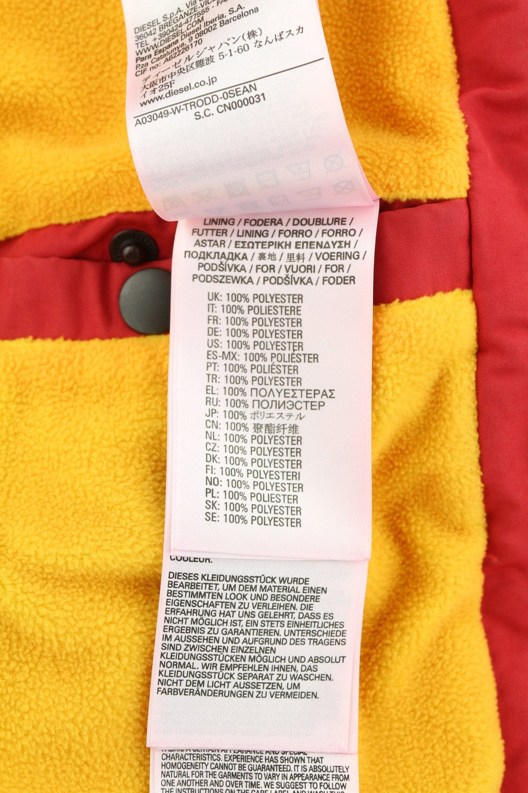 DIESEL W-Trodd vyriška striukė XL dydžio, su fliso pamušalu, gobtuvu ir dengta užtrauktuku, RRP 395 € 