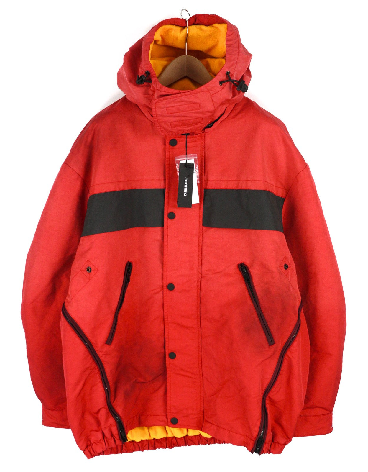 DIESEL W-Trodd vyriška striukė XL dydžio, su fliso pamušalu, gobtuvu ir dengta užtrauktuku, RRP 395 € 